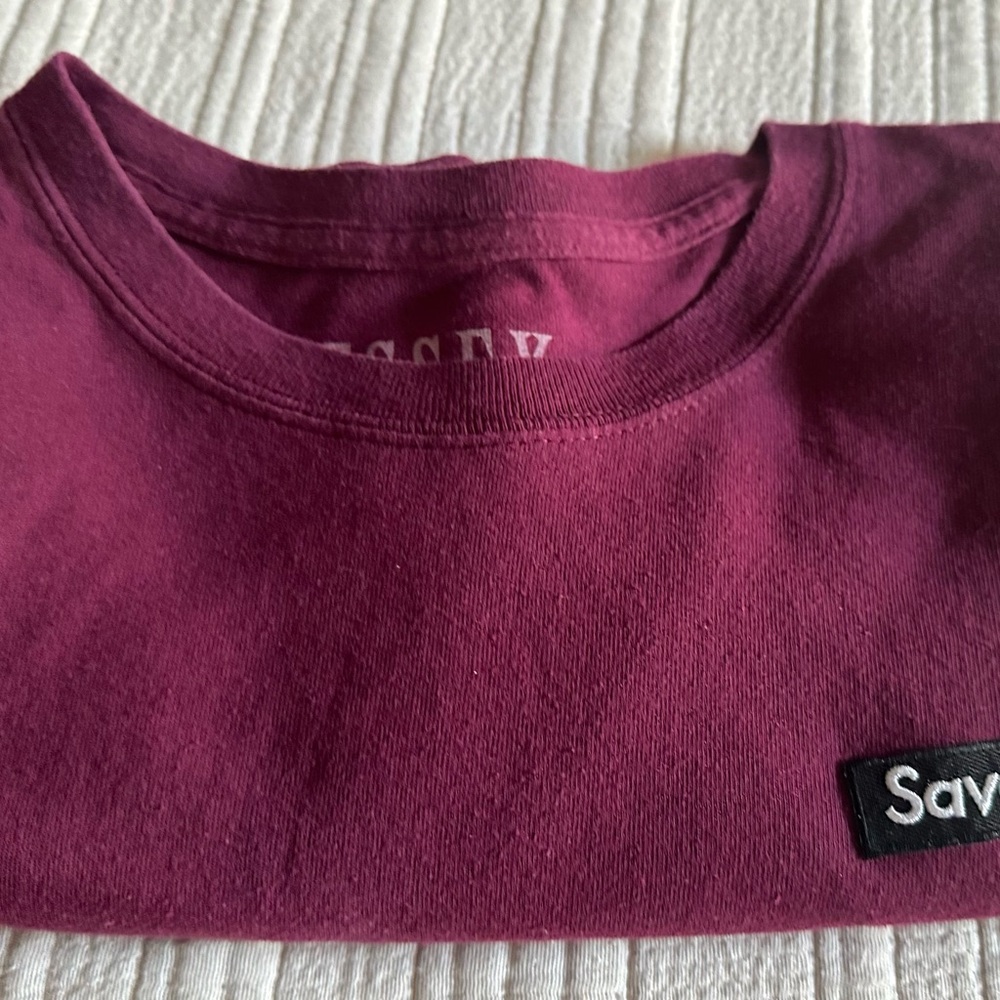 Savage Men's Short Sleeve Tee - Deep Burgundy